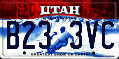 UT license plate B233VC