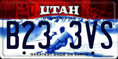 UT license plate B233VS
