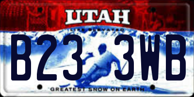 UT license plate B233WB