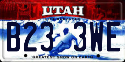 UT license plate B233WE