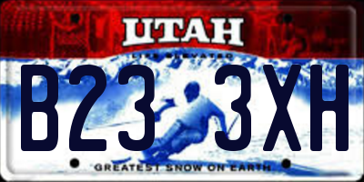 UT license plate B233XH