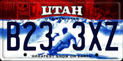 UT license plate B233XZ