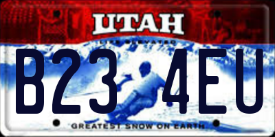 UT license plate B234EU