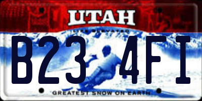 UT license plate B234FI