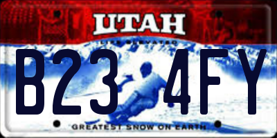 UT license plate B234FY