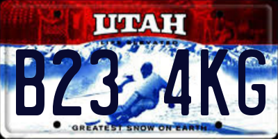UT license plate B234KG