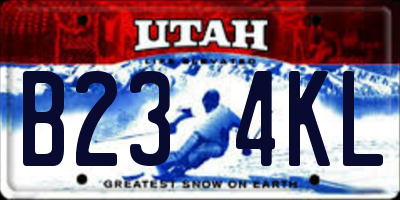 UT license plate B234KL