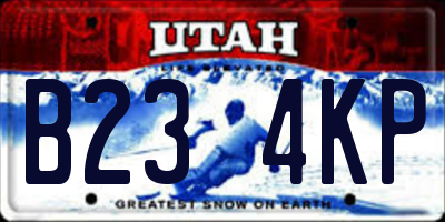 UT license plate B234KP