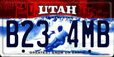 UT license plate B234MB