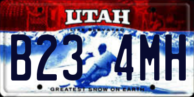 UT license plate B234MH