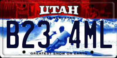 UT license plate B234ML