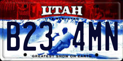 UT license plate B234MN