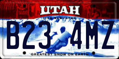 UT license plate B234MZ