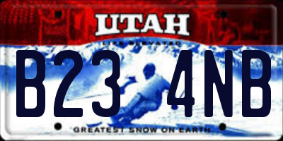 UT license plate B234NB