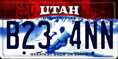 UT license plate B234NN