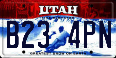 UT license plate B234PN