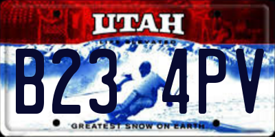 UT license plate B234PV