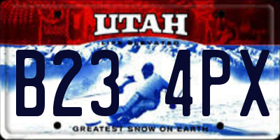UT license plate B234PX