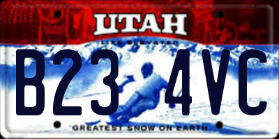 UT license plate B234VC