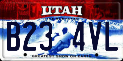 UT license plate B234VL