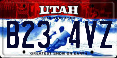 UT license plate B234VZ