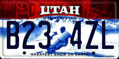 UT license plate B234ZL