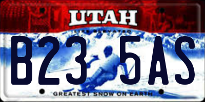 UT license plate B235AS