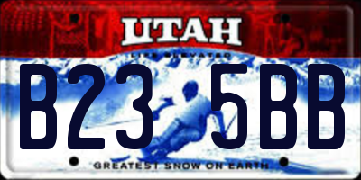 UT license plate B235BB