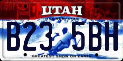 UT license plate B235BH