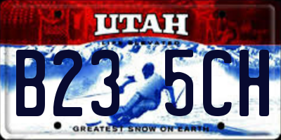UT license plate B235CH