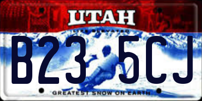 UT license plate B235CJ