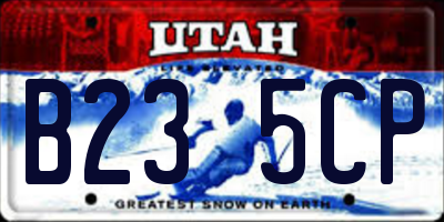 UT license plate B235CP