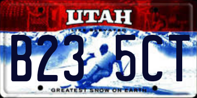 UT license plate B235CT