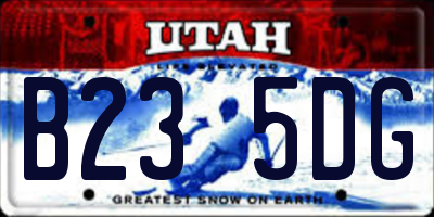 UT license plate B235DG