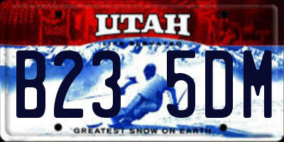 UT license plate B235DM