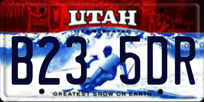 UT license plate B235DR