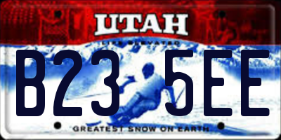 UT license plate B235EE