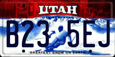 UT license plate B235EJ