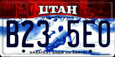 UT license plate B235EO