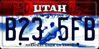 UT license plate B235FB