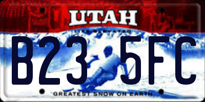 UT license plate B235FC