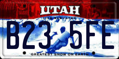 UT license plate B235FE