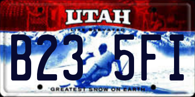 UT license plate B235FI