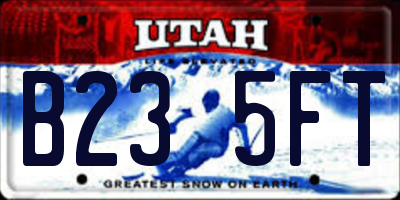 UT license plate B235FT