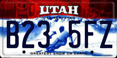 UT license plate B235FZ
