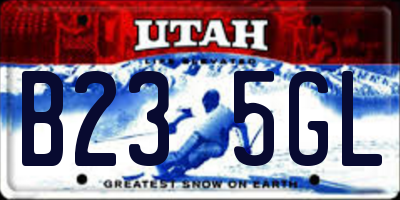 UT license plate B235GL