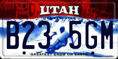 UT license plate B235GM