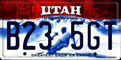 UT license plate B235GT
