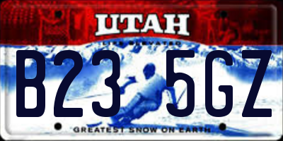 UT license plate B235GZ