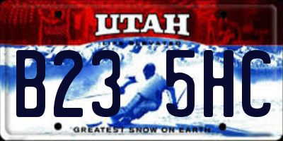 UT license plate B235HC